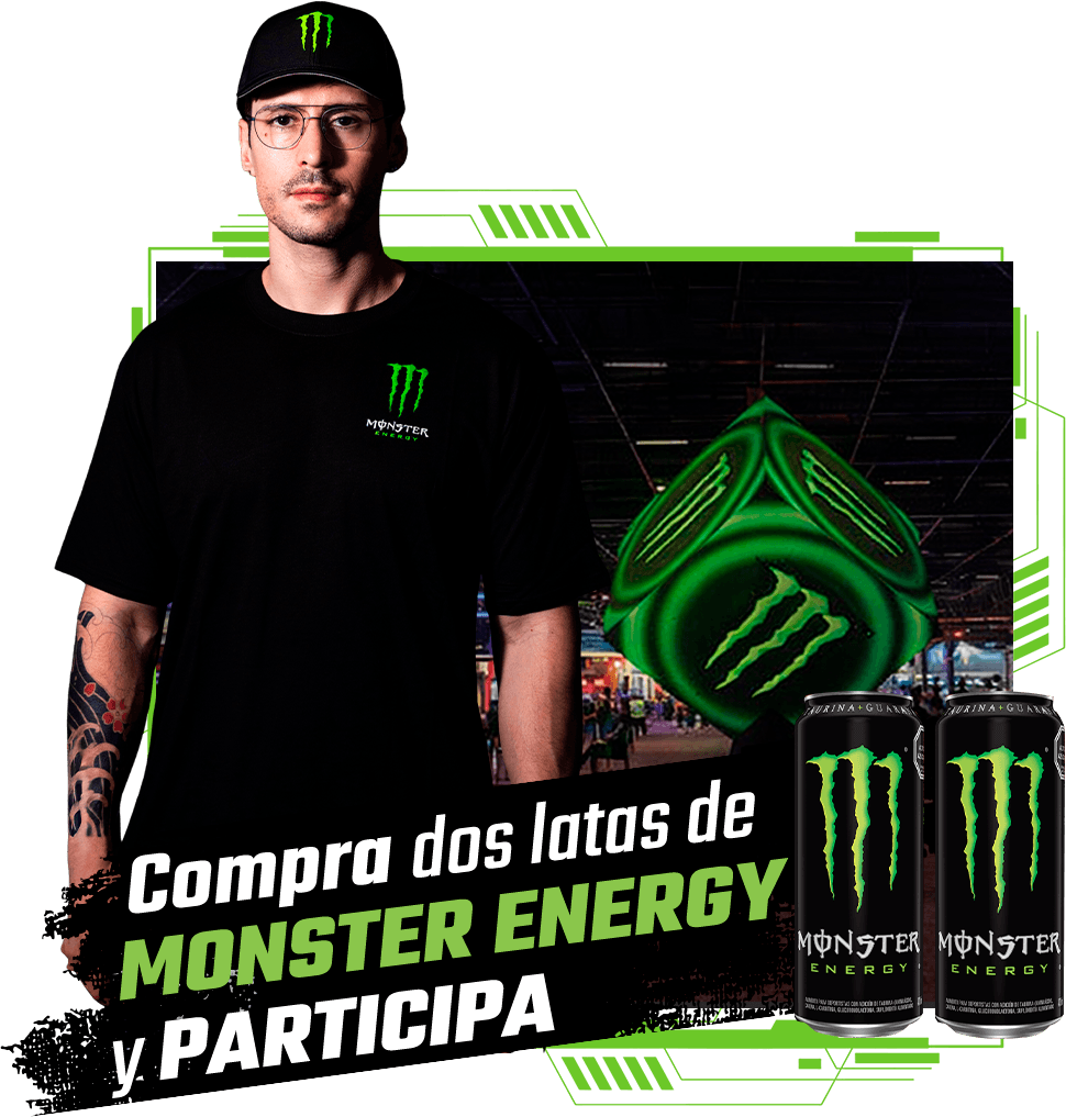Compra dos latas de MONSTER ENERGY y PARTICIPA